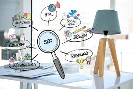 seo and digital marketing strategy illustration
